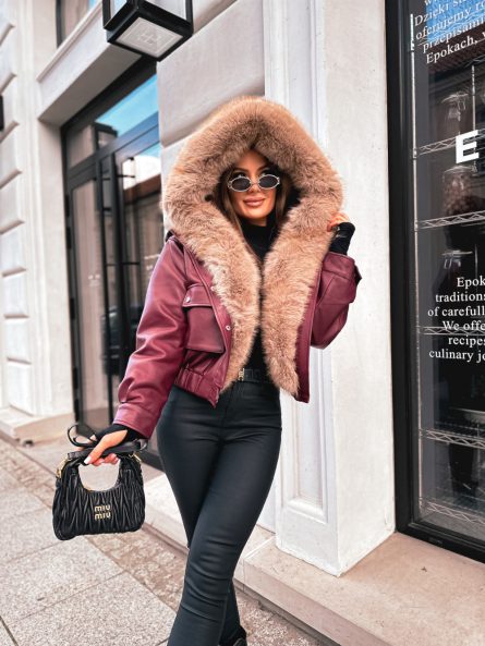 Jakna - WY2577YL / bordo - slika 4